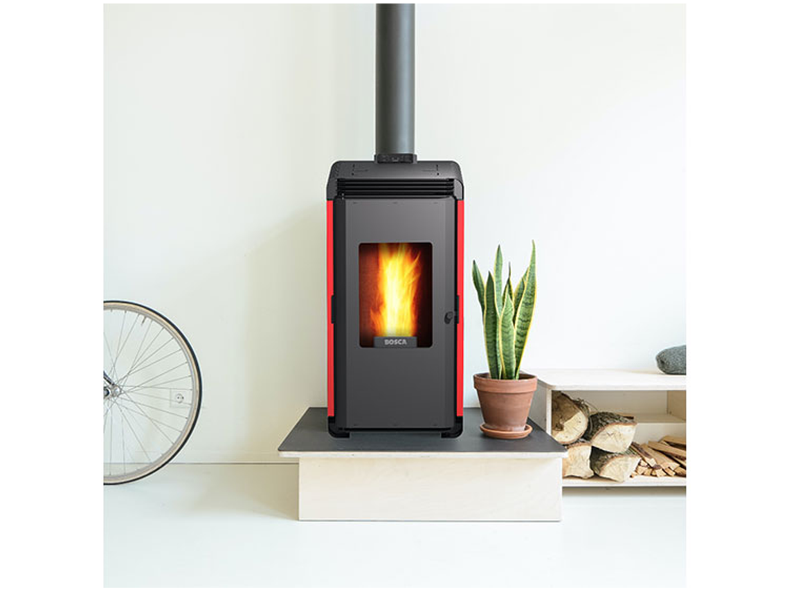  CALEFACTOR A PELLET BOSCA HERA ROJO 3