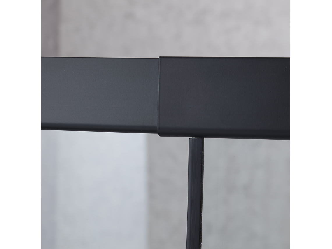 MAMPARA AJUSTABLE DE DUCHA 140-160 CM LÍNEAS NEGRAS 5