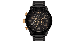 RELOJ NIXON HOMBRE 51-30 CHRONO MATTE BLACK GOLD