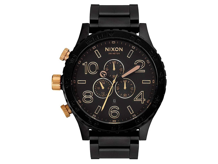 RELOJ NIXON HOMBRE 51-30 CHRONO MATTE BLACK GOLD 1