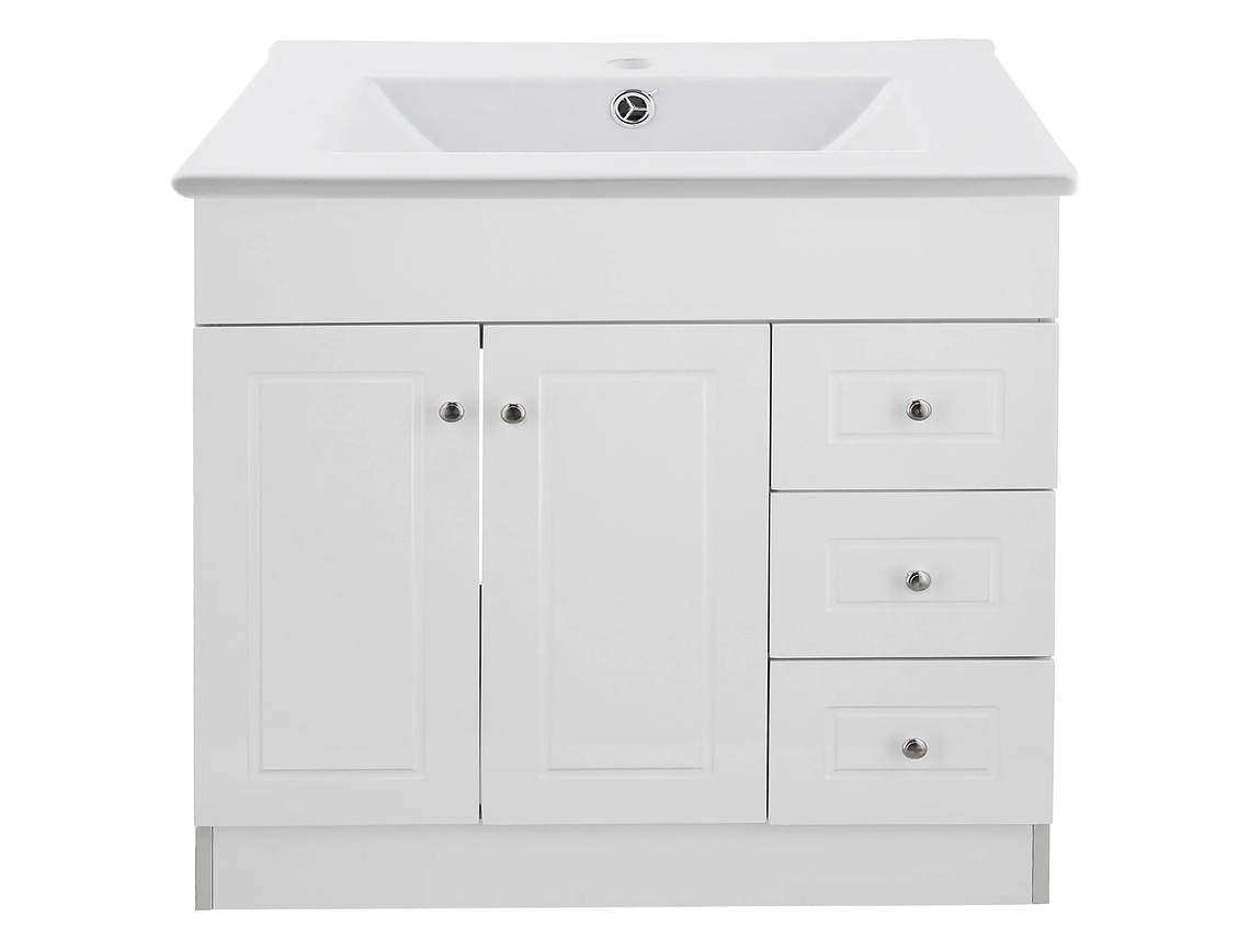 KIT MUEBLE VANITORIO DOMSA BLANCO B100PHD-B+P-100 / 100X80X47CM 1