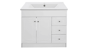 KIT MUEBLE VANITORIO DOMSA BLANCO B100PHD-B+P-100 / 100X80X47CM