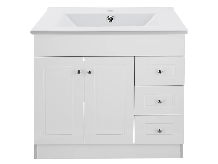 KIT MUEBLE VANITORIO DOMSA BLANCO B100PHD-B+P-100 / 100X80X47CM 1