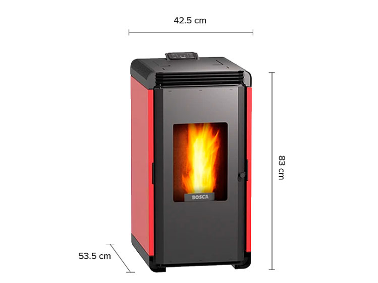 CALEFACTOR A PELLET BOSCA HERA ROJO 4