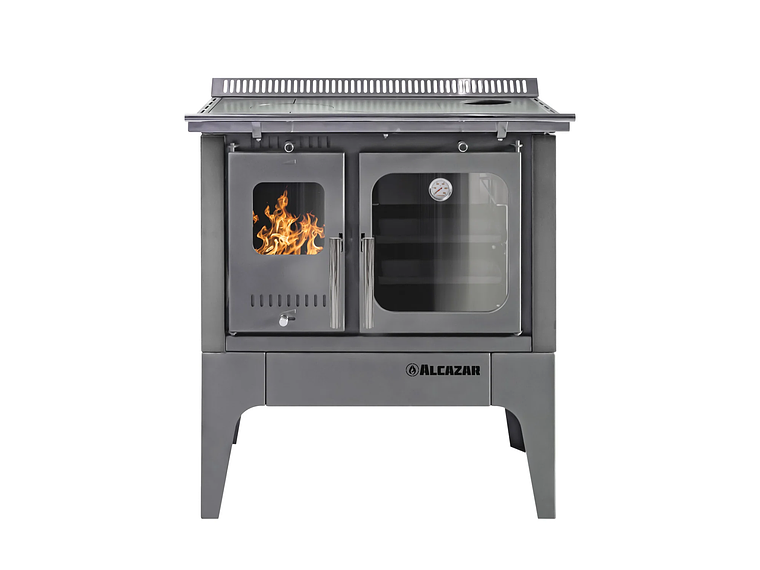 COCINA A LEÑA ALCAZAR EUROPEA S800 GRIS 1