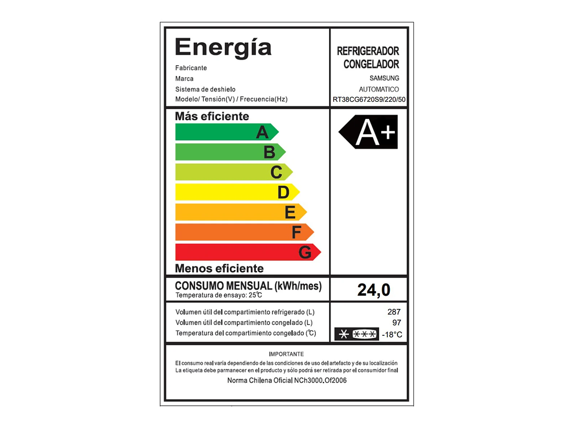 SAMSUNG REFRIGERADOR 384 L TOP FREEZER 8