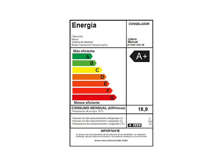FREEZER LIBERO LFV-200I 9