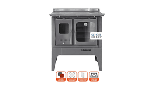 COCINA A LEÑA ALCAZAR EUROPEA S800 GRIS