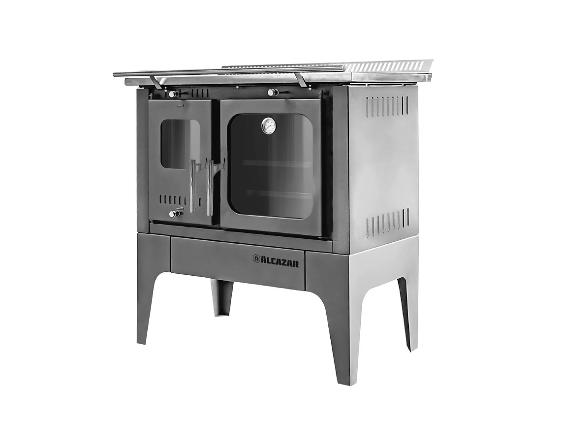 COCINA A LEÑA ALCAZAR EUROPEA S800 GRIS 3