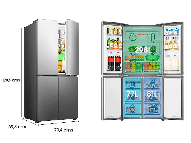 REFRIGERADOR HISENSE SIDE BY SIDE NO FROST RQ5P470NECF 4
