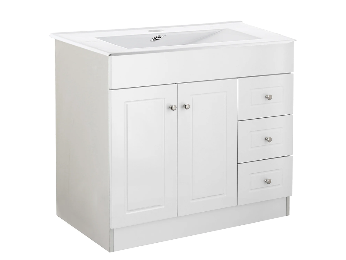 KIT MUEBLE VANITORIO DOMSA BLANCO B100PHD-B+P-100 / 100X80X47CM 3