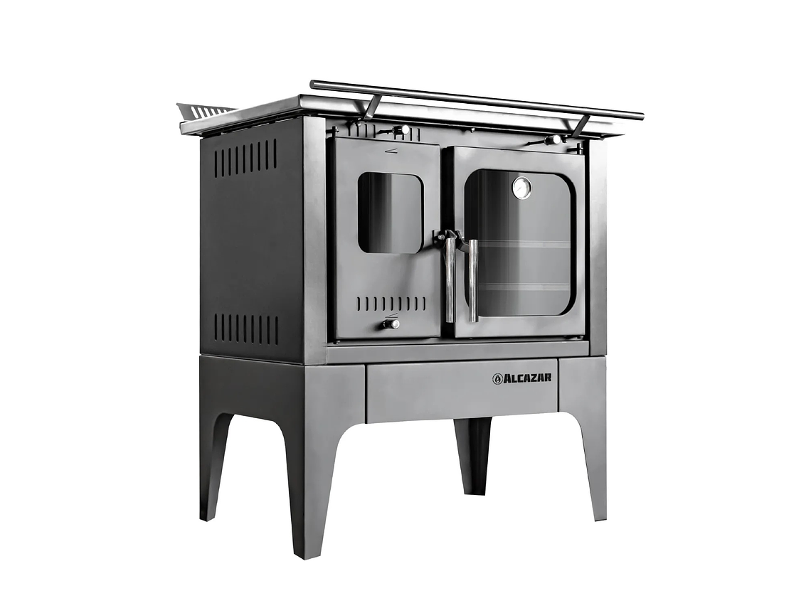 COCINA A LEÑA ALCAZAR EUROPEA S800 GRIS 4