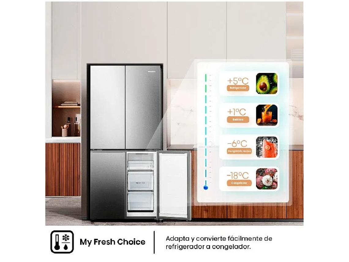 REFRIGERADOR HISENSE SIDE BY SIDE NO FROST RQ5P470NECF 5
