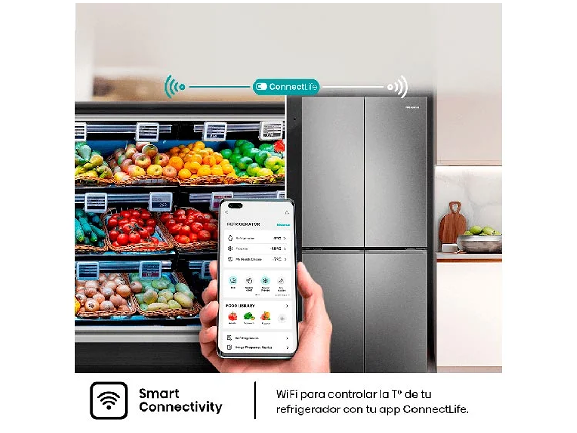 REFRIGERADOR HISENSE SIDE BY SIDE NO FROST RQ5P470NECF 8