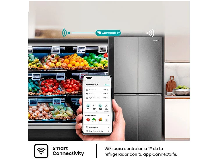 REFRIGERADOR HISENSE SIDE BY SIDE NO FROST RQ5P470NECF 8