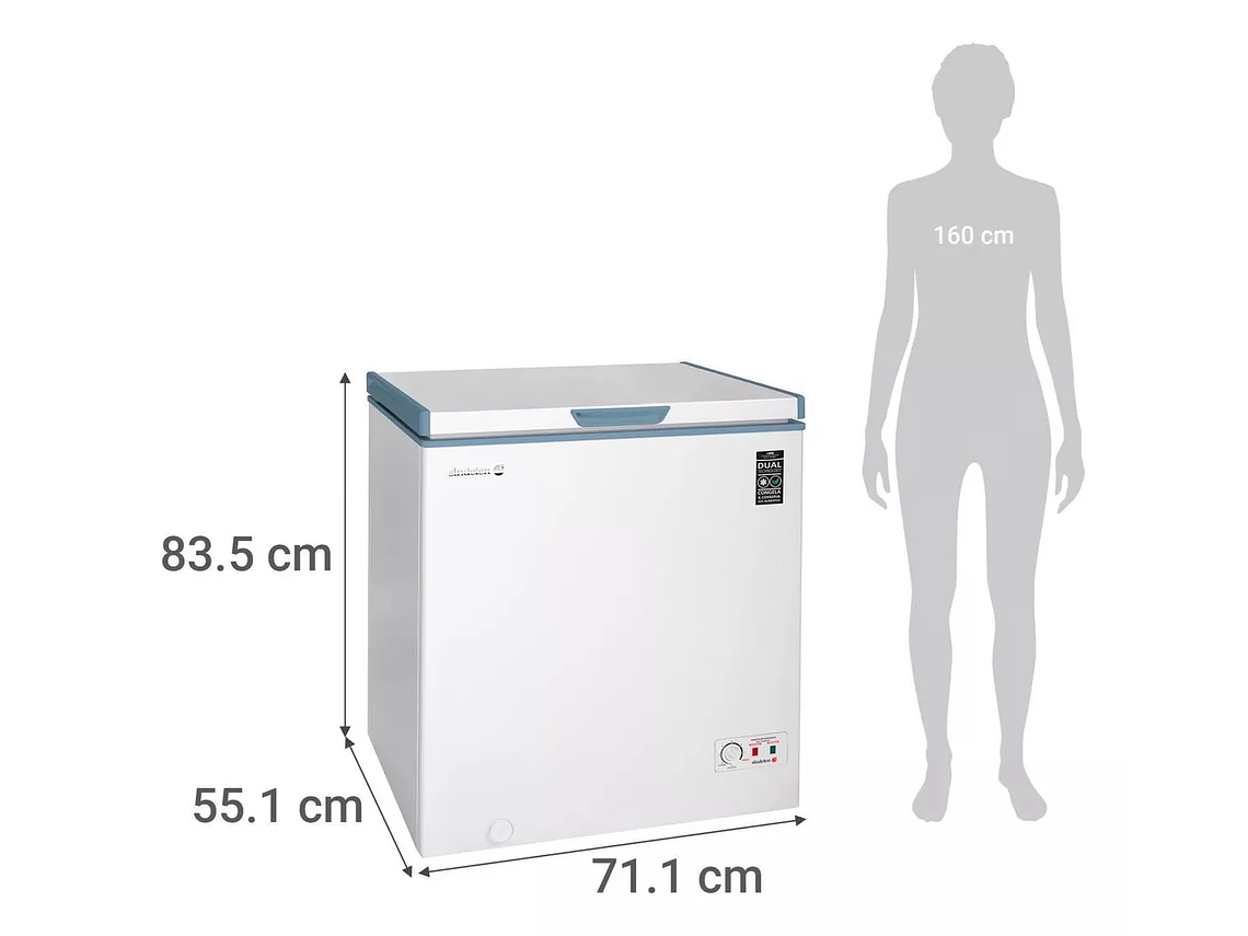 CONGELADOR SINDELEN HORIZONTAL 141 LITROS 8 NIVELES SFH-151B 4