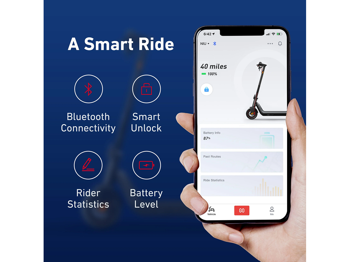SCOOTER ELÉCTRICO PLEGABLE NIU KQI 3 MAX GRIS 8
