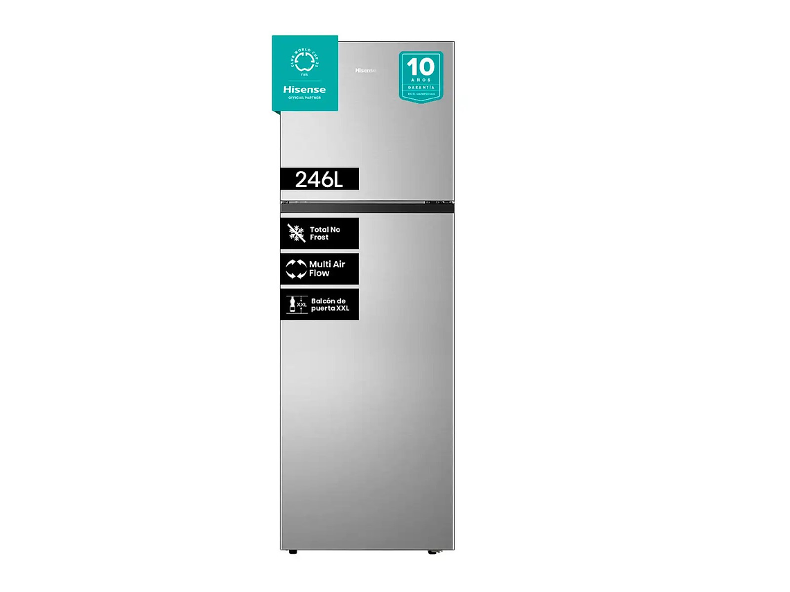 REFRIGERADOR HISENSE TOP MOUNT FREEZER NO FROST 246 L RT320NV RT320 1