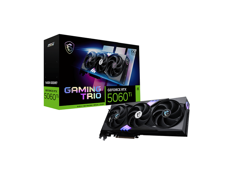 TARJETA DE VIDEO MSI RTX 5060 TI 16G GAMING TRIO OC GDDR7 PCIE-5 1