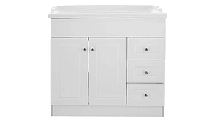 KIT DOMSA MUEBLE VANITORIO B100PHD-B + F-100/100 X 80 X 47 CM BLANCO