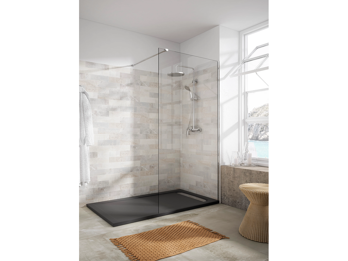 MAMPARA DE PANEL FIJO TEKA TIMMOR CRISTAL 6 MM 195 X 80 CM 1