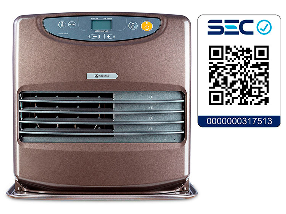 ESTUFA MADEMSA PARAFINA LÁSER 9 LT FAN HEATER MFHK 590 PLUS 5