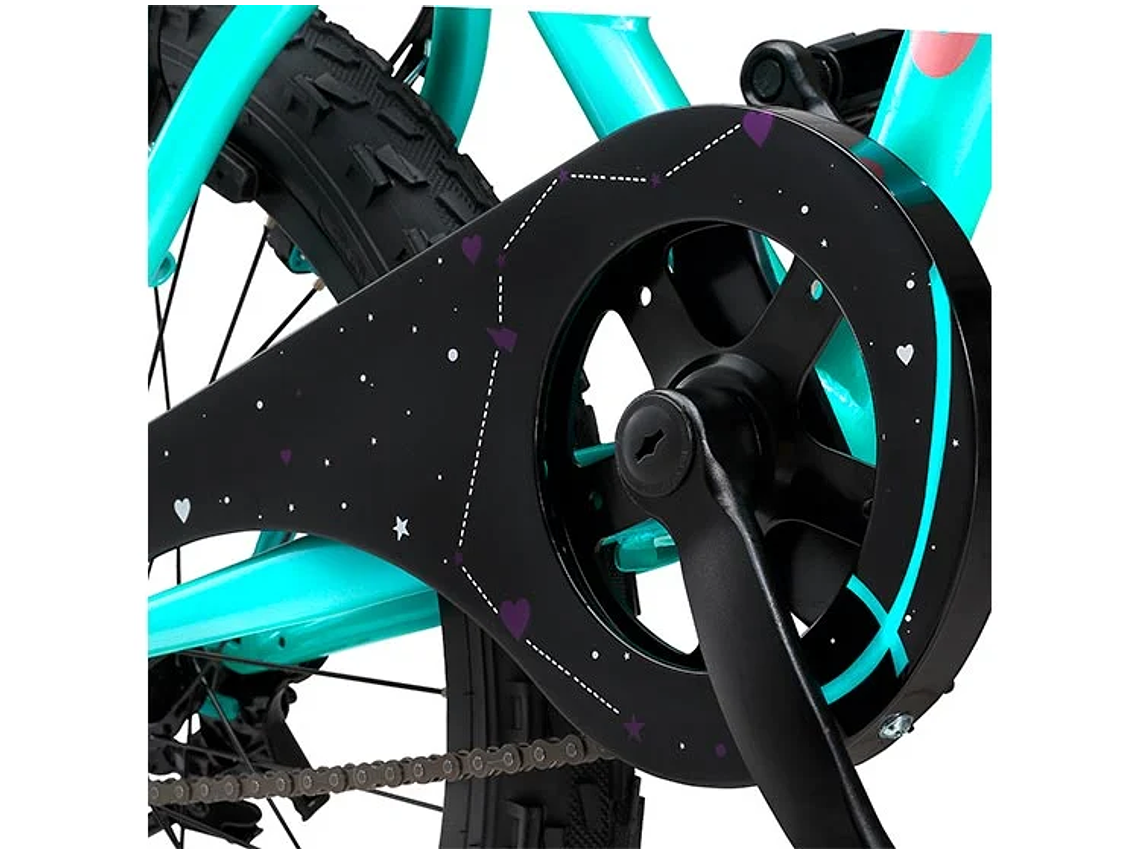 BICICLETA INFANTIL OXFORD LUNA VERDE ARO 20 4