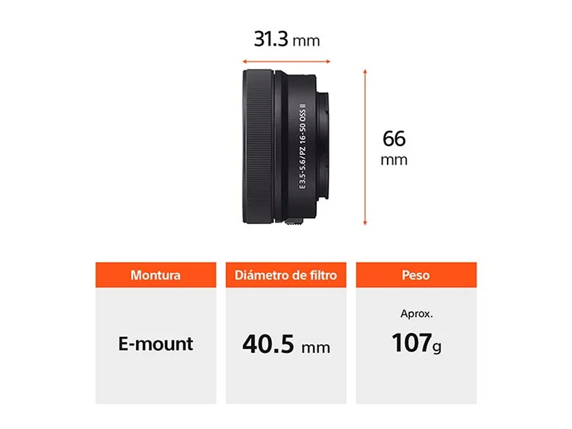 CÁMARA MIRRORLESS SONY ZV-E10 II PARA BLOGS 4K UHD 27MP + LENTE SELP16502 7