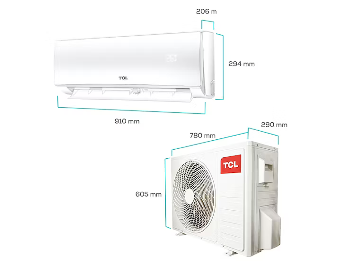 AIRE ACONDICIONADO FRIO-CALOR SPLIT TCL 18000 BTU 4EN1 3