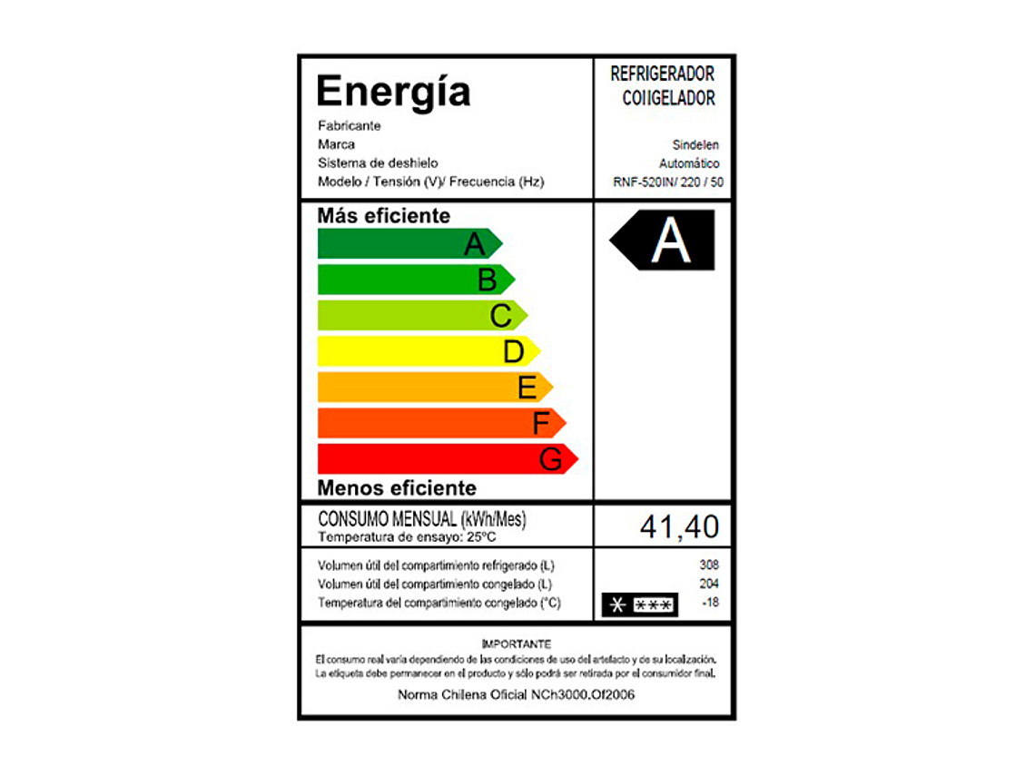 REFRIGERADOR SINDELEN SIDE BY SIDE NO FROST 518 L RNF-520IN 6