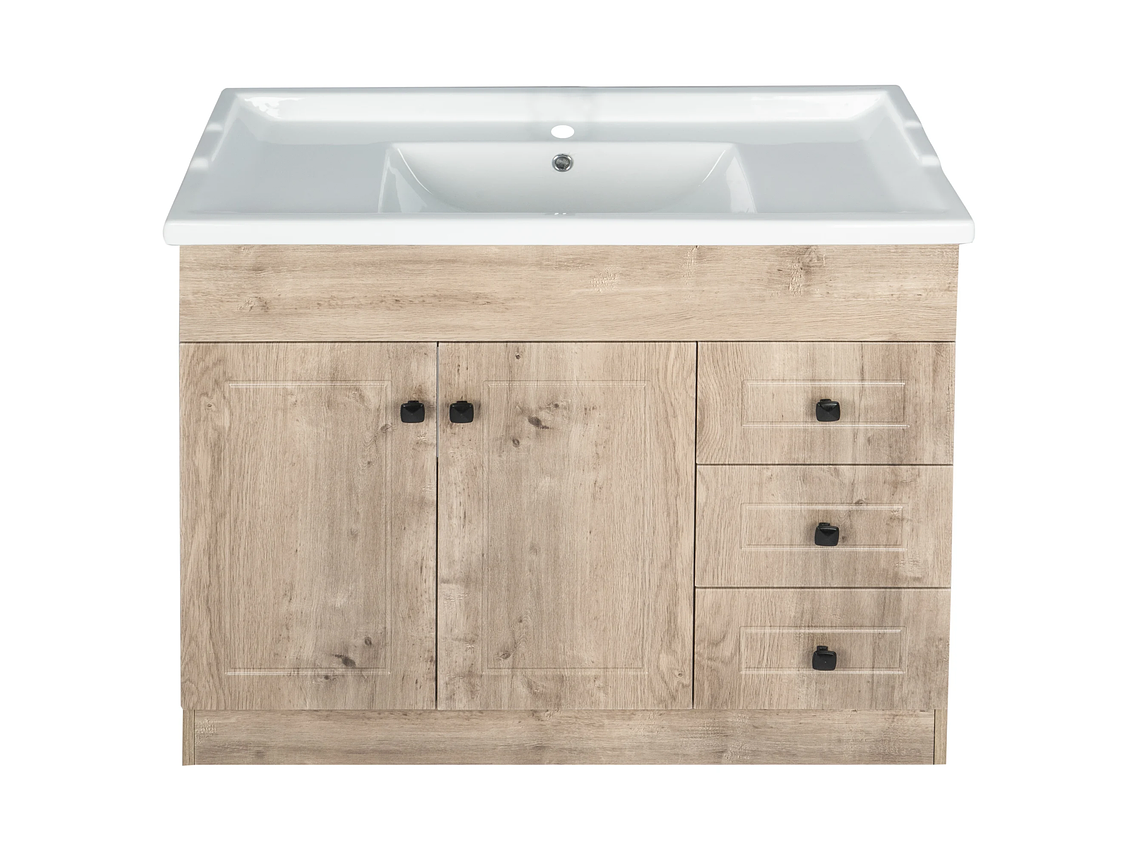 KIT DOMSA MUEBLE VANITORIO B100PH-WOOD + F-100/100 X 80 X 47 CM 1