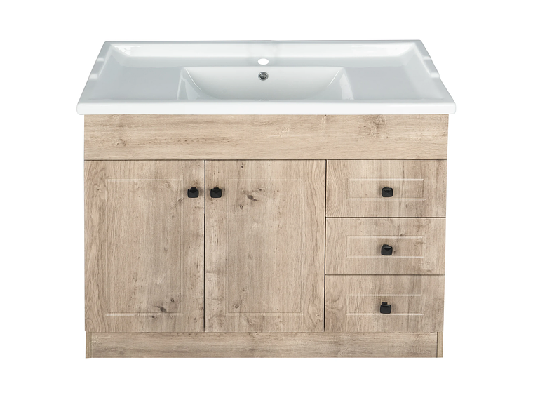 KIT DOMSA MUEBLE VANITORIO B100PH-WOOD + F-100/100 X 80 X 47 CM 1