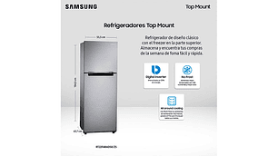 REFRIGERADOR SAMSUNG TOP FREEZER 234 L ALL AROUND COOLING RT22FARADS8/ZS