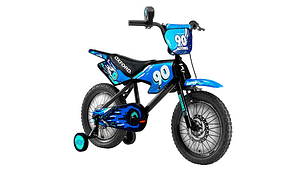 BICICLETA INFANTIL OXFORD MOTOBIKE NEGRO/AZUL ARO 16
