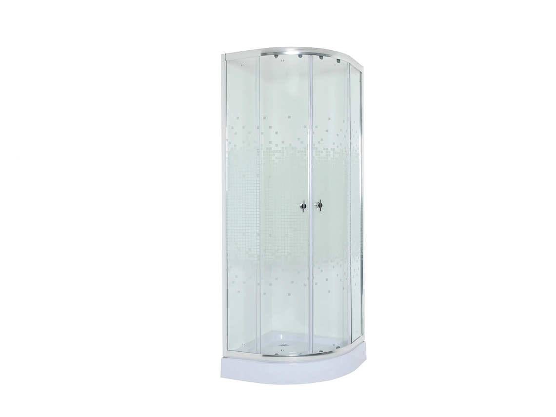 SHOWER DOOR 90X90CM 5MM MAMPARA CURVA | BLANCO 1