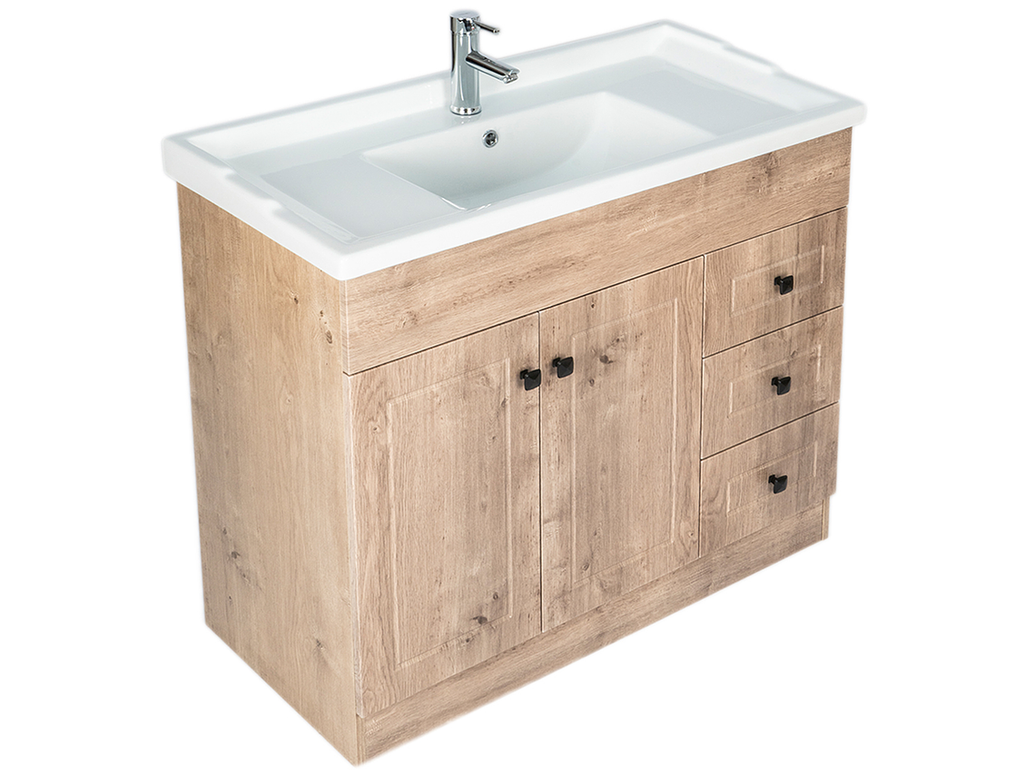 KIT DOMSA MUEBLE VANITORIO B100PH-WOOD + F-100/100 X 80 X 47 CM 2