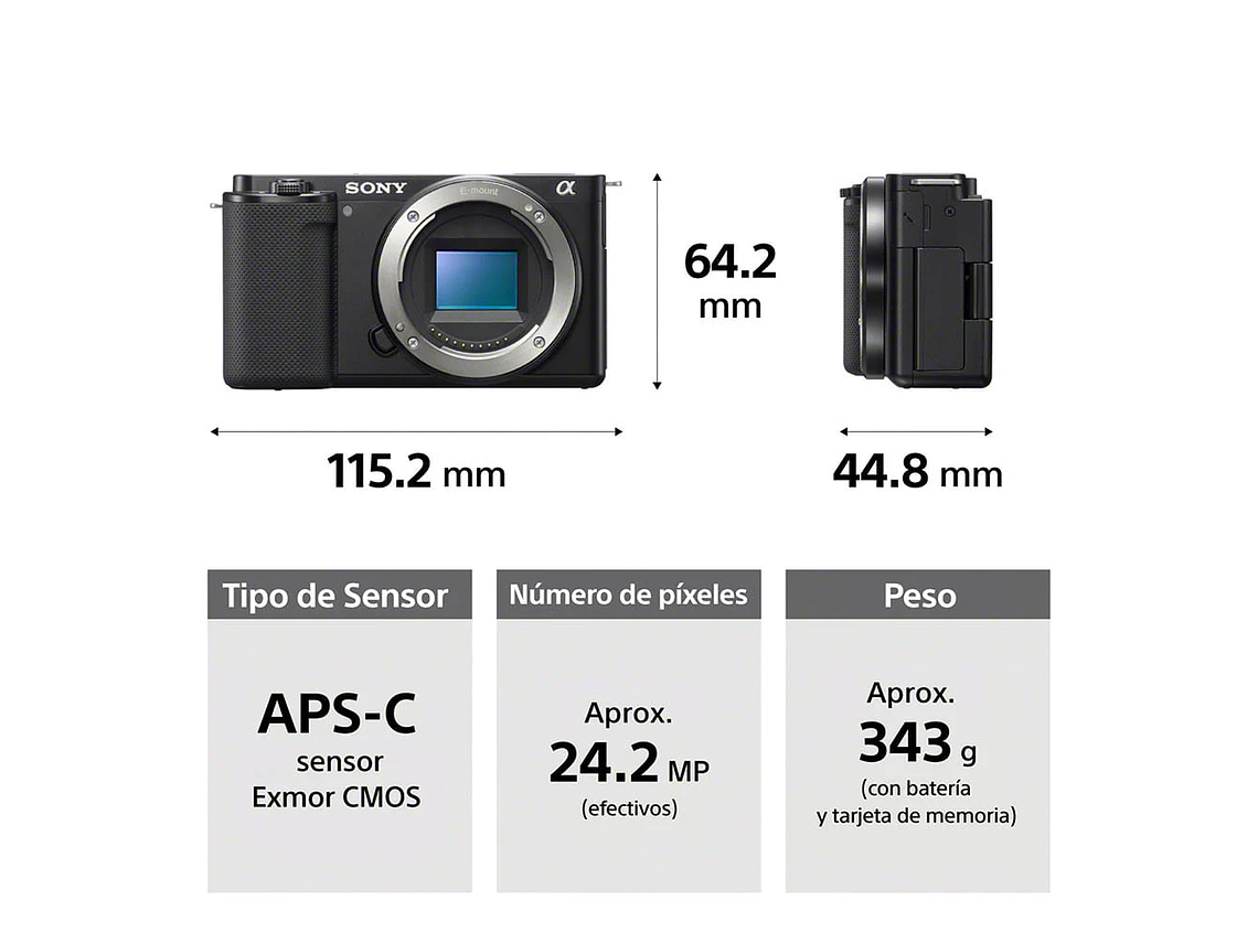 CAMARA APS-C ZV-E10 CON LENTE SELP1650 2