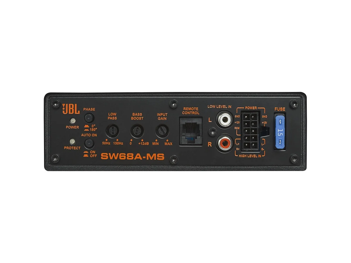 SUBWOOFER JBL AUTO AMPLIFICADO PLANO 2