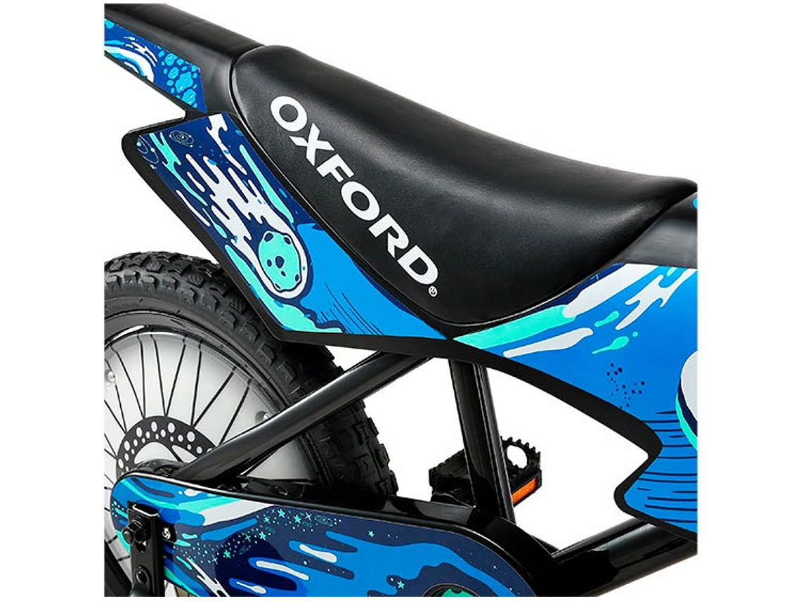BICICLETA INFANTIL OXFORD MOTOBIKE NEGRO/AZUL ARO 16 4
