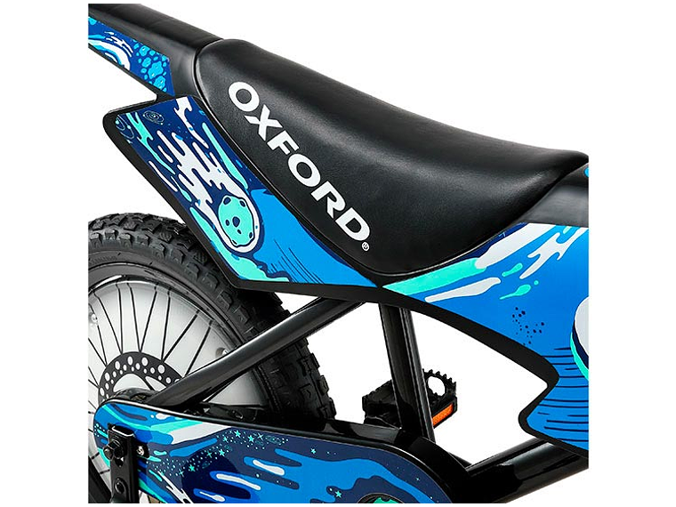 BICICLETA INFANTIL OXFORD MOTOBIKE NEGRO/AZUL ARO 16 4