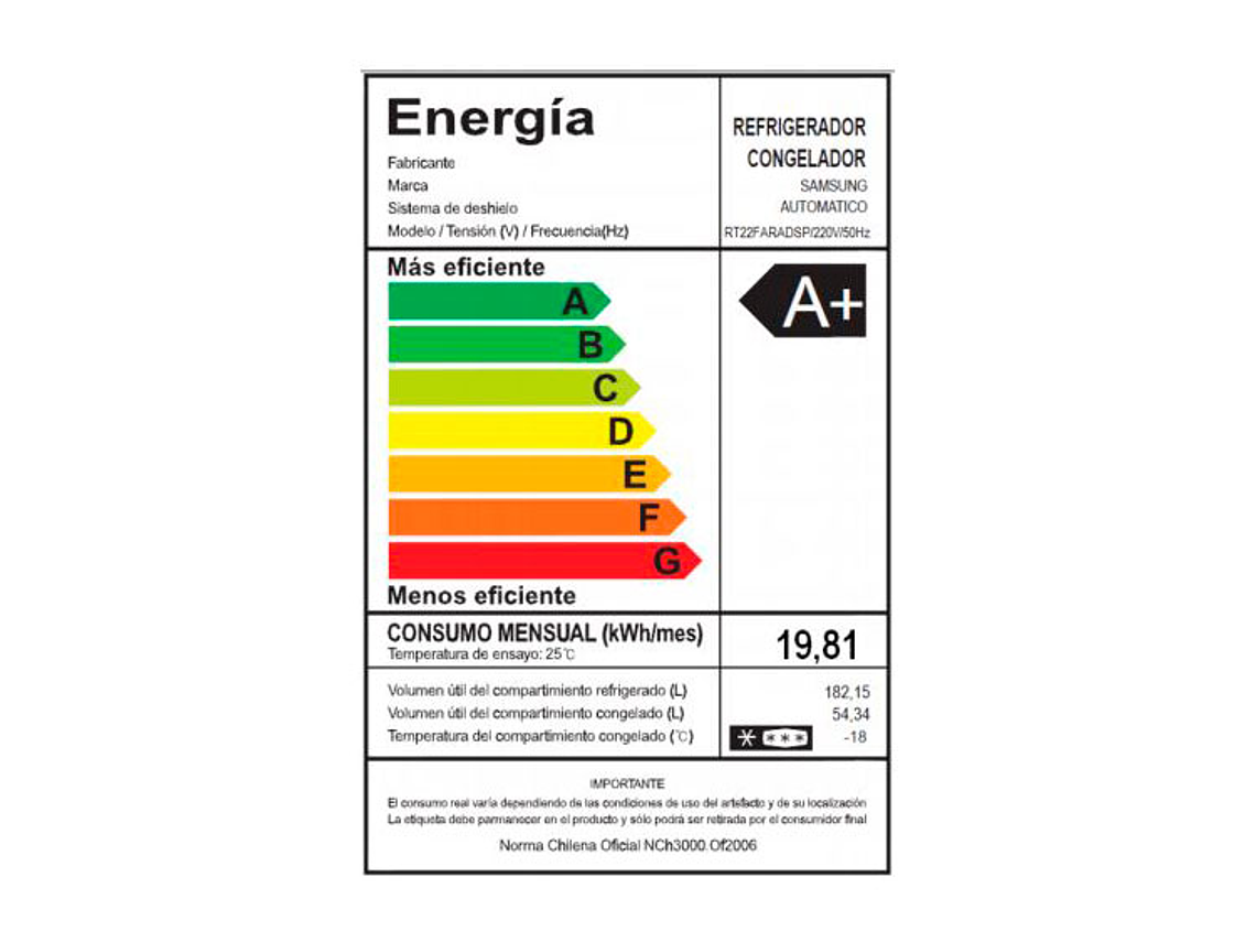 REFRIGERADOR SAMSUNG TOP FREEZER 234 L ALL AROUND COOLING RT22FARADS8/ZS 6