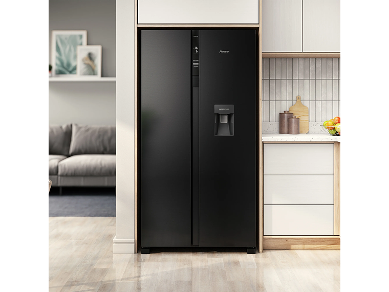 REFRIGERADOR FENSA 436L NO FROST SIDE BY SIDE SFX440B NEGRO 4