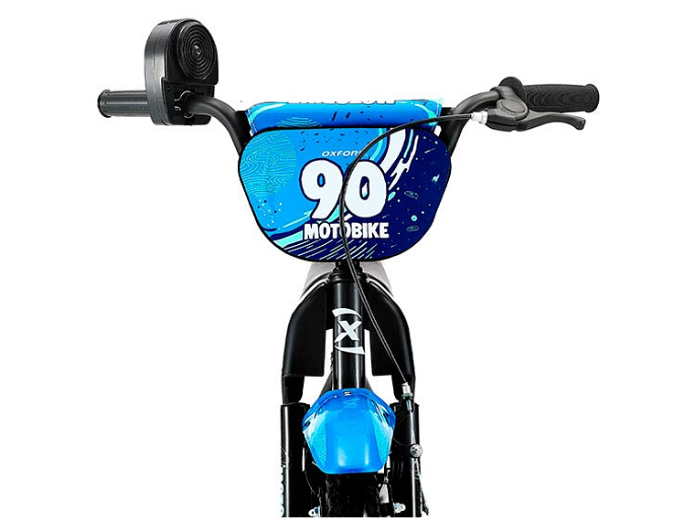 BICICLETA INFANTIL OXFORD MOTOBIKE NEGRO/AZUL ARO 16 5