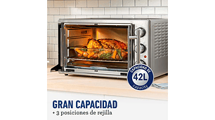 HORNO ELÉCTRICO OSTER 42 L TSSTTVFDMAFNS-052 CON FREIDORA DE AIRE ® PUERTAS ESTILO FRANCÉS