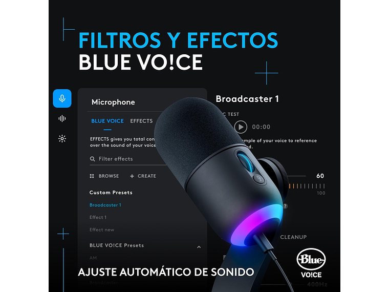 LOGITECH G YETI GX MICRÓFONO DINÁMICO RGB CON LIGHTSYNC NEGR 5