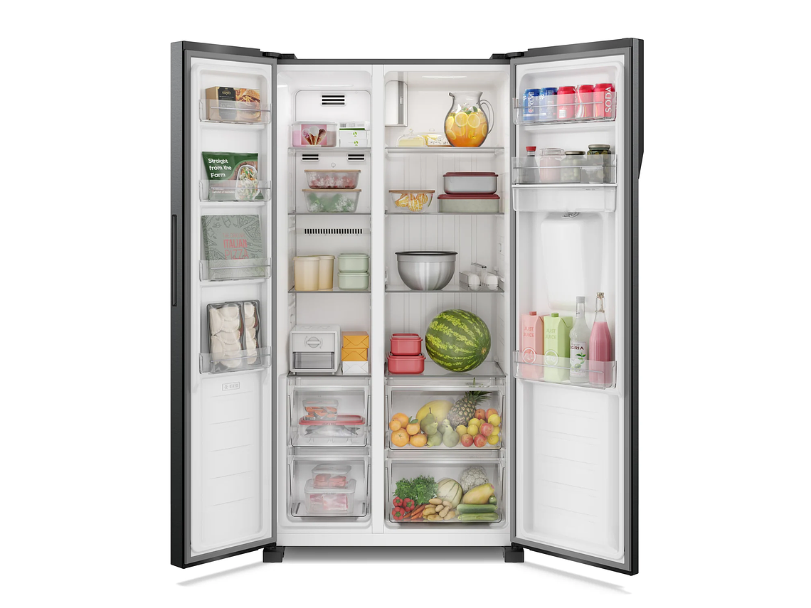 REFRIGERADOR FENSA 436L NO FROST SIDE BY SIDE SFX440B NEGRO 6