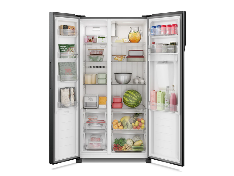 REFRIGERADOR FENSA 436L NO FROST SIDE BY SIDE SFX440B NEGRO 6