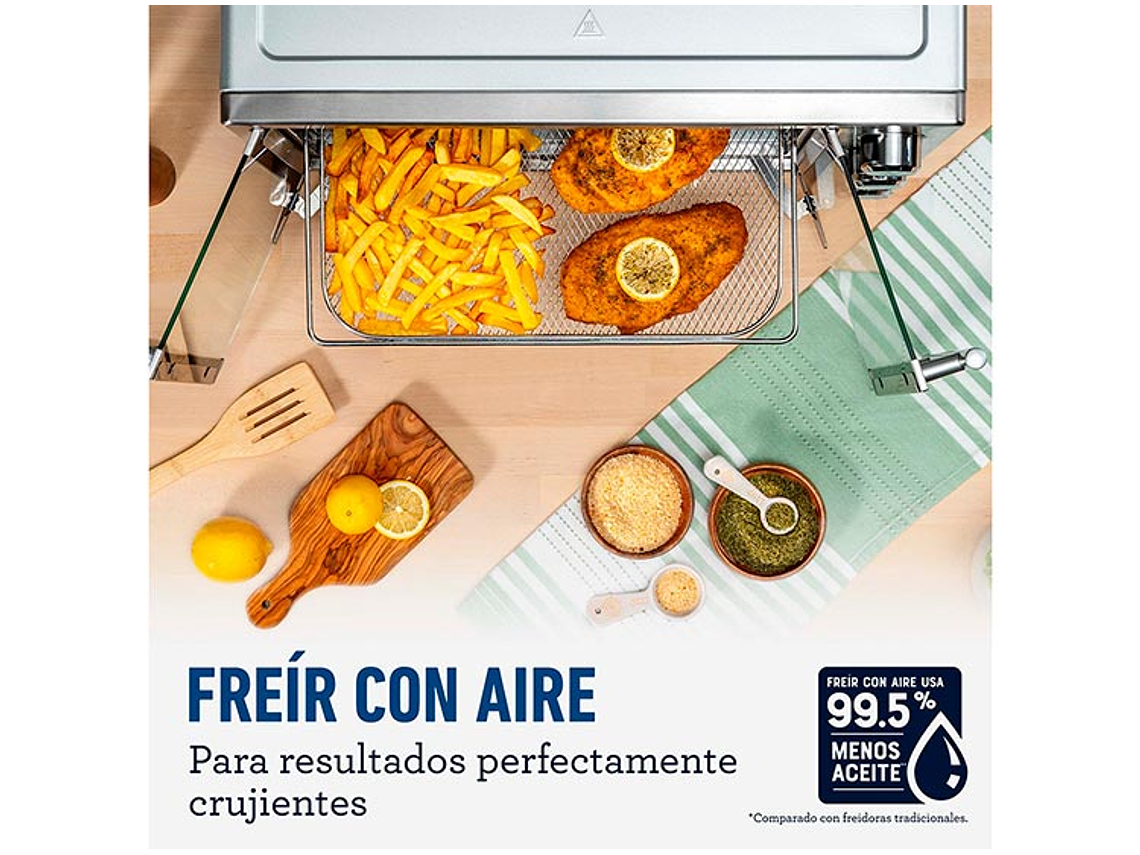 HORNO ELÉCTRICO OSTER 42 L TSSTTVFDMAFNS-052 CON FREIDORA DE AIRE ® PUERTAS ESTILO FRANCÉS 3