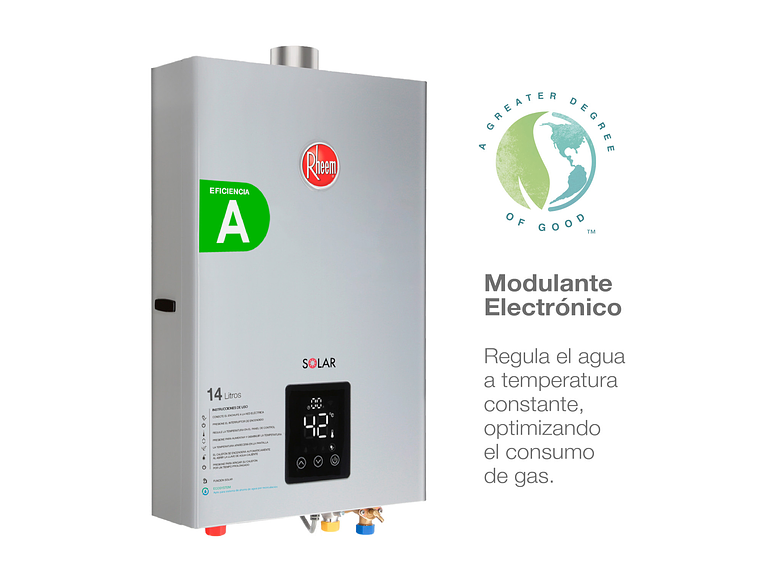 CALEFONT 14 LITROS GAS NATURAL TIRO FORZADO RHEEM 3