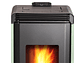 CALEFACTOR A PELLET BOSCA HERA VERDE - Miniatura 4